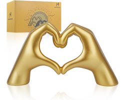 Gouden Hart Handen Ornament voor Decoratie, Vinger Sculptuur voor Bruiloft, Huis en Kantoor