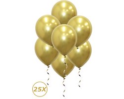 Gouden Helium Ballonnen 2024 NYE Verjaardag Versiering Feest Versiering Ballon Chrome Goud Luxe Decoratie - 25 Stuks