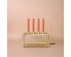 Gouden Kaarsenhouder 4 armen-31x16cm-Metaal-31x16 cm-Housevitamin