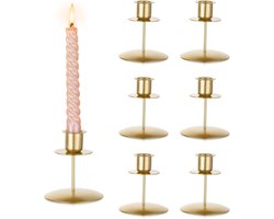 Gouden Kandelaars Kaarshouders voor Bruiloften en Kerstdecoratie - Set van 6, 9cm