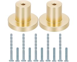 Gouden ladeknoppen van metaal aluminium - Set van 10 ladeknoppen - Rond paddestoel design - Inclusief schroeven - Voor keuken, badkamer, kast, kofferbak, deur .