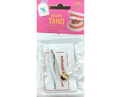 Gouden Nep Tand – Fop Tand voor Foute Party, Carnaval & Themafeesten