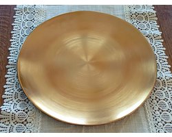 Gouden Onderbord Decoratief Plastic 33 cm