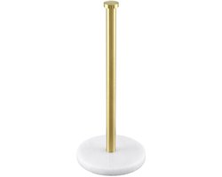 Gouden papieren handdoekhouder - compact - marmeren basis - roestvrij staal