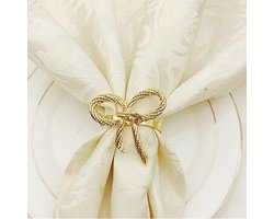 Gouden Servetringen - 6 Stuks - Bruiloft Decoratie - Tafel Accessoire - Servieshouder - Servetten