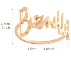 Gouden servetringen - set van 9 - elegant voor kerst