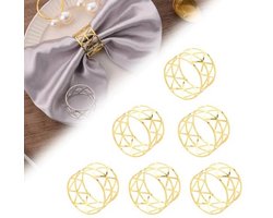 Gouden Servetringen Set voor Kerst - 20 Stuks