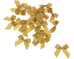 Gouden Strikjes | Decoratie Strikken | Knutselen | 20 Stuks