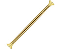 Gouden Uitschuifbare Douchestang 66–118 cm – Verstelbare Douchegordijnstang – Roestvrij RVS – Luxe Badkameraccessoire – Zonder Boren