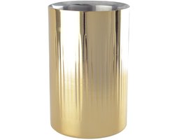 Gouden Wijnkoeler – Gegraveerd Patroon | 20 cm Hoog | Metaal
