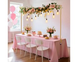 Goudkleurige Verstelbare Tafelstang Decoratief Metaal 120-260 cm voor Feesten Bruiloften Kerstmis