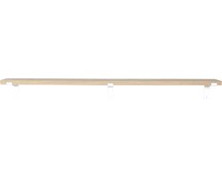 GoudmetHout® Wandplank Industrieel - 140 x 10 cm Muurplank - Eiken Hout - Decoratie Wandrek & Boekenrek - Hangplank Keuken - Wall Shelf + 2 Mat Witte Plankdragers van Staal