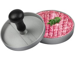 GOURMEO Burgerpers van gegoten aluminium met antiaanbaklaag + 50 vellen anti-aanbakpapier - hamburgerpers, hamburgerpers, hamburgerpers