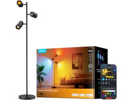 Govee slimme vloerlamp 160 cm Matter RGBWW - 3 lichtkoppen - slimme leeslamp - tree floorlamp