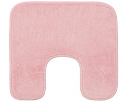 Gözze - Premium antislip badmat met uitsparing, RIO, 100% microvezel, ideaal als toiletbekleding voor staande toiletten, 50 x 45 cm - Antiekroze