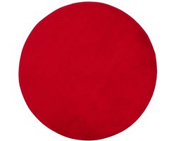 Gözze - Premium antislip ronde badmat, RIO, 100% microvezel, Ø 110 cm - Rood