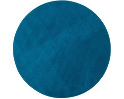 Gözze - Premium Non-Slip Ronde Badkamermat, RIO, 100% Microfiber, Ø 110 cm - Petrol