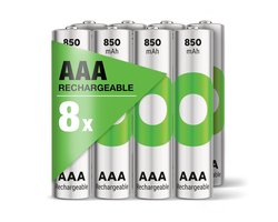 GP ReCyko Rechargeable AAA batterijen - Oplaadbare batterijen AAA 850mAh - 8 stuks AAA oplaadbare batterijen