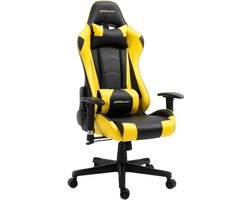 GPRacing Pro - Game Stoel - Gaming Stoel - Ergonomische Bureaustoel - Gamestoel - Verstelbaar - Gaming Chair - Zwart / Geel