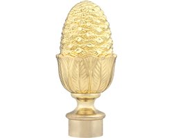Grace roede eindknop dennenappel – Ø28mm – 2 stuks – messing – goud