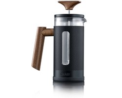 Graef Cafetière 350 ml. - Glazen kan met zwart metaal met houten details