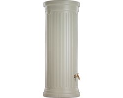 Graf regenton Zuil 500 L beige - met kraantje - met vulautomaat voor rechthoekige regenpijp