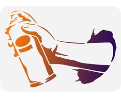 Graffiti Spuitbus Stencil 29,7 x 21 cm - Herbruikbare PET Holle Arm Handtekening Ambachtelijke Sjabloon Voor Schilderen Op Papier, Tegels, Meubels, Raam, Deur, Canvas