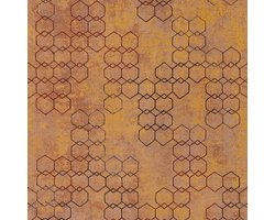 Grafisch behang Profhome 374243-GU vliesbehang licht gestructureerd design glanzend oranje goud bruin 5,33 m2