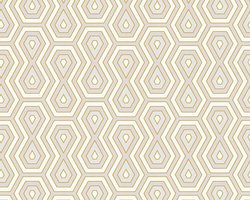 GRAFISCH BEHANG | Retro - goud wit grijs - "Architects Paper" A.S. Création Jungle Chic