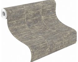 Grafisch vliesbehang zwart goud - luxe uitstraling - 1 stuk - fleece - 10,05 m x 0,53 m