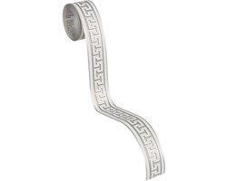 GRAFISCHE BEHANGRAND | Zelfklevend - grijs metallic wit - A.S. Création Only Borders 11