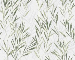 GRAFISCHE TAKJES BEHANG | Modern - groen wit - A.S. Création Flavour