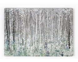 Graham & Brown - Aquarel Bossen - Canvas - Grijs/groen - 100x70 cm