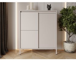 GrainGold – Dressoir Sorano – Beige - Hoog - Met Deuren - 104 cm