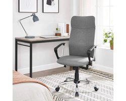 Gran Vida® - Bureaustoel - Ergonomische Rugleuning - Ademend Schuim - Verstelbare Hoogte - 360° Draaibaar - Grijs