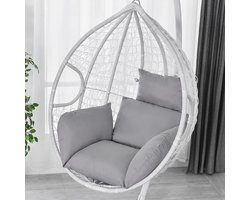 Gran Vida® - Hangstoel kussen voor Egg chair - Comfortabel - Anti-Slip - Onderhoudsvriendelijk - Grijs