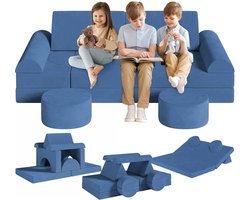 Gran Vida® - Kinderbank - 14 Stukken - Educatief & Creatief - Zachte Stoffen - Blauw - Geschikt voor Kinderen en Volwassenen