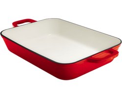 Grand Feu -Geëmailleerde gietijzeren ovenschaal - 3,2 ltr. - rood