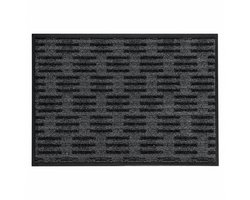 Grandeur Deurmat 60x100 cm – Binnen & Buiten – Schoonloopmat – Zwart/Antraciet – Rubber Antislip