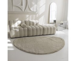 Grandstone Rabbit Fur Vloerkleed Stone - Stone Tapijt - 110 x 160 cm - Beige