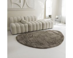 Grandstone Rabbit Fur Vloerkleed Stone - Stone Tapijt - 160 x 230 cm - Taupe