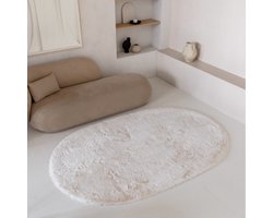 Grandstone Vloerkleed - Ovaal Tapijt - 150 x 230 cm - Creme