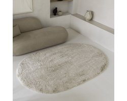 Grandstone Vloerkleed - Ovaal Tapijt - 80 x 120 cm - Beige