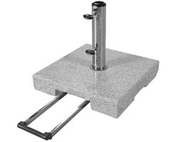 Granieten sokkel voor parasols met wielen en uittrekbare handgreep – 40 kg