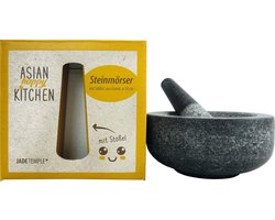 Granieten Vijzel met Stamper | 18 cm Diameter | Massief en Robuust Keukengereedschap