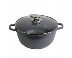 Granit Kookpan 4,5L met Deksel - Geschikt voor Inductie & Gas