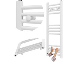 Granitan Badkamerradiator Breno - 30x80cm - Wit - Ladderradiator - Handdoekradiator