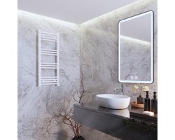 Granitan Badkamerradiator Breno - 40x100cm - Wit - Ladderradiator - Handdoekradiator