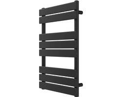 Granitan Handdoekradiator Oslo - CV Badkamer Radiator - 80x50cm - Zwart