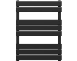 Granitan Handdoekradiator Oslo - CV Badkamer Radiator - 80x60cm - Zwart - Designradiator